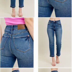 Judy Blue High Waisted Vintage Wash Release Hem Kick Flare